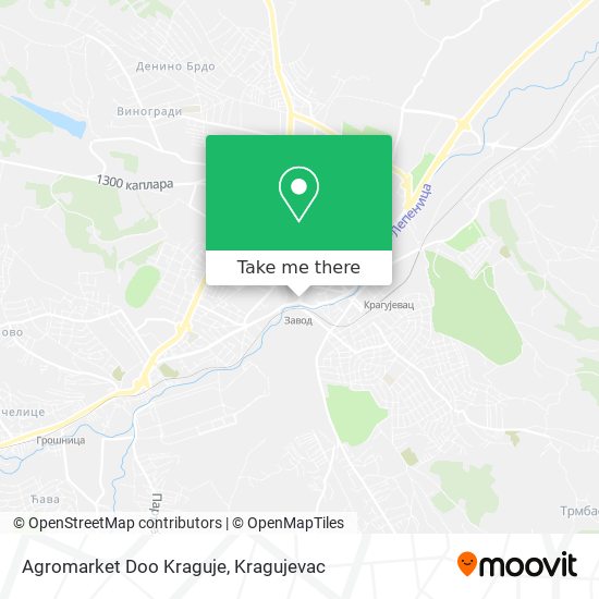 Agromarket Doo Kraguje map