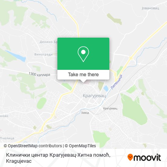 Клинички центар Крагујевац-Хитна помоћ map