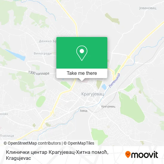 Клинички центар Крагујевац-Хитна помоћ map
