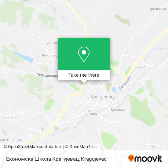 Економска Школа Крагујевац map