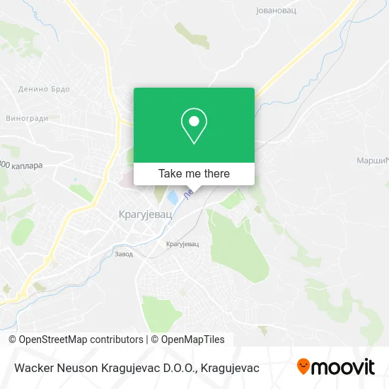 Wacker Neuson Kragujevac D.O.O. map