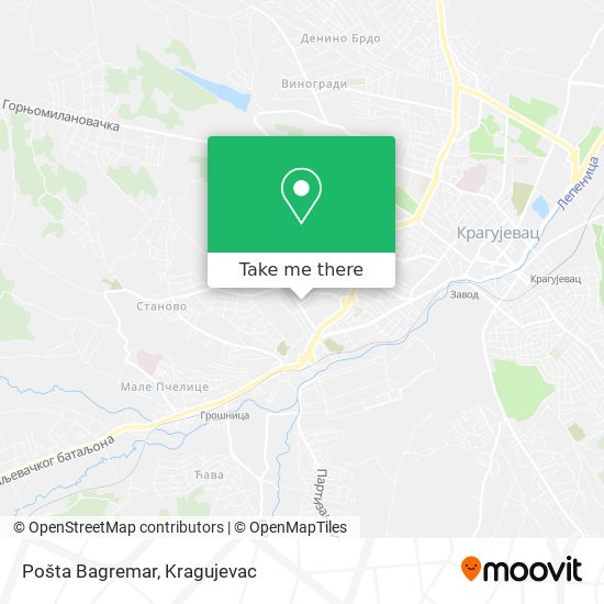 Pošta Bagremar map