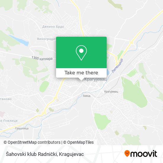 Šahovski klub Radnički map