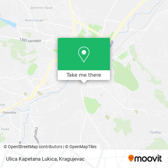 Ulica Kapetana Lukica map