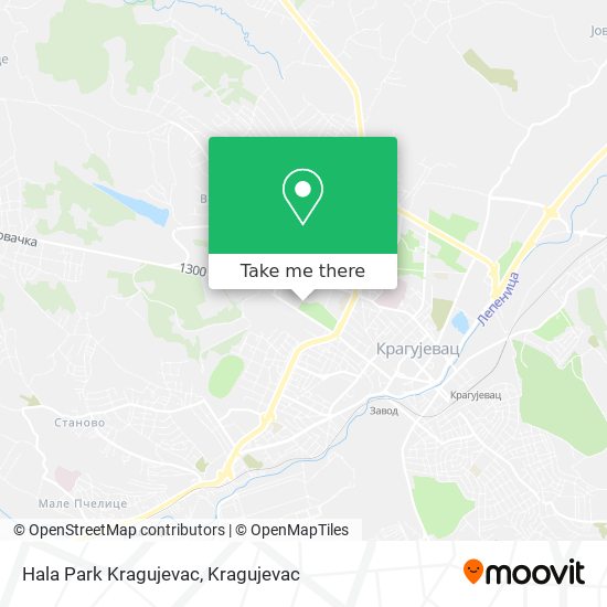 Hala Park Kragujevac map