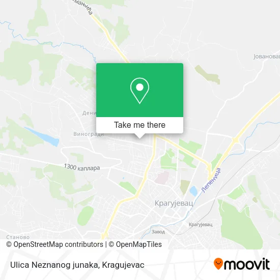 Ulica Neznanog junaka map