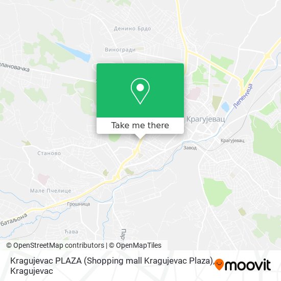 Kragujevac PLAZA (Shopping mall Kragujevac Plaza) map