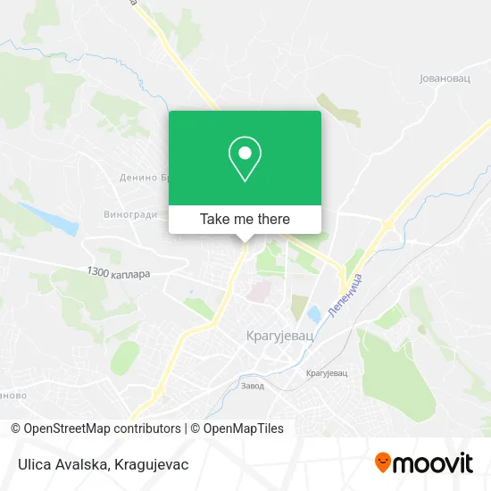 Ulica Avalska map
