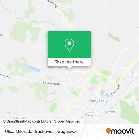 Ulica Milorada Draskovica map