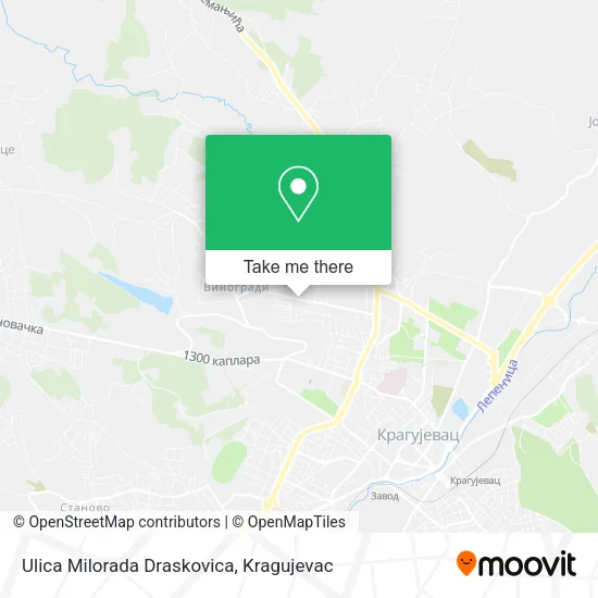 Ulica Milorada Draskovica map