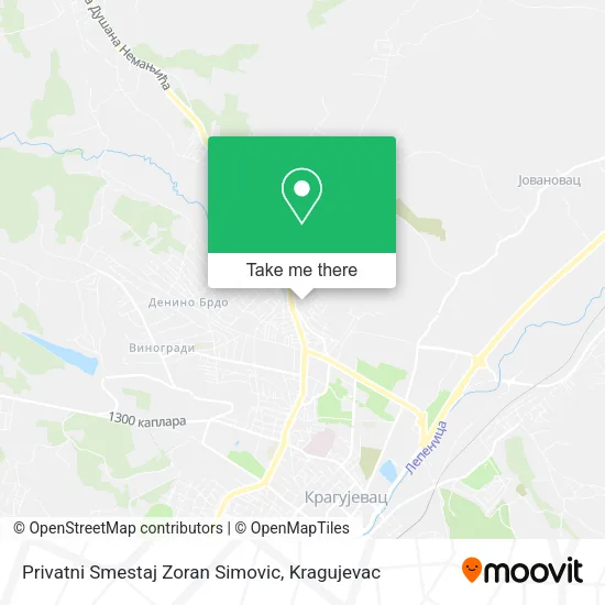 Privatni Smestaj Zoran Simovic map