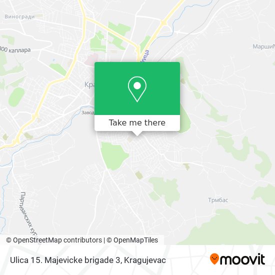 Ulica 15. Majevicke brigade 3 map