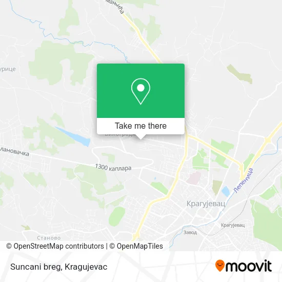 Suncani breg map