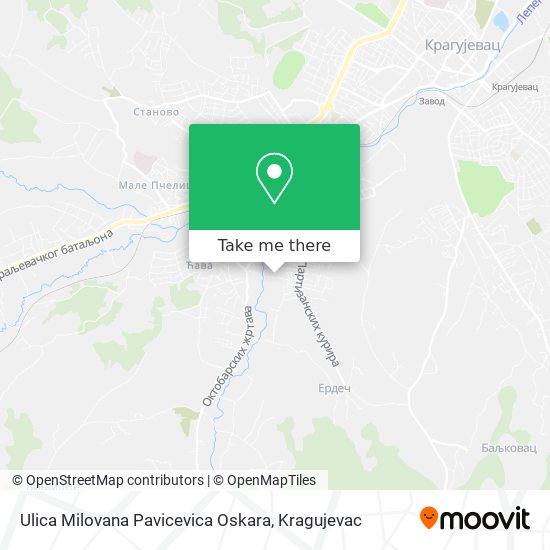 Ulica Milovana Pavicevica Oskara map