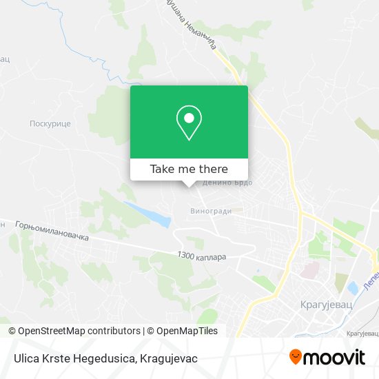 Ulica Krste Hegedusica map