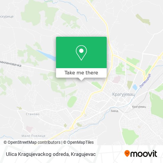 Ulica Kragujevackog odreda map