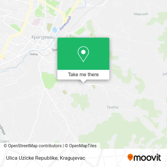 Ulica Uzicke Republike map
