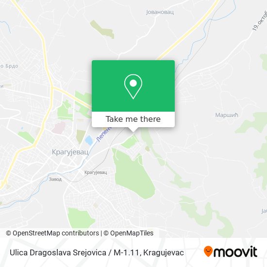 Ulica Dragoslava Srejovica / M-1.11 map