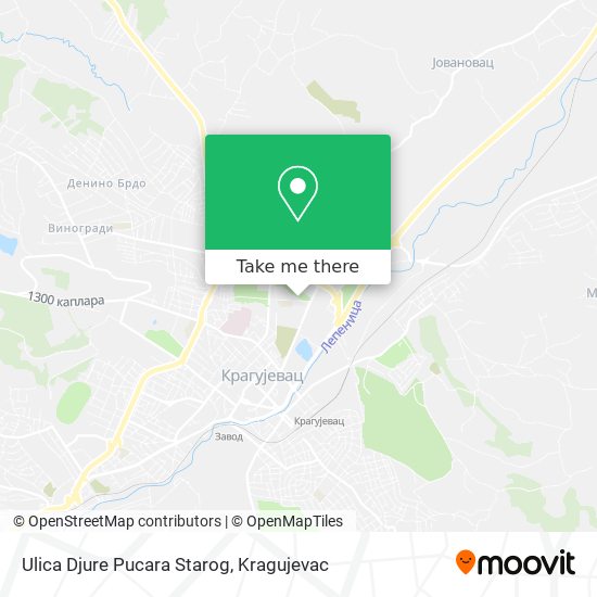 Ulica Djure Pucara Starog map