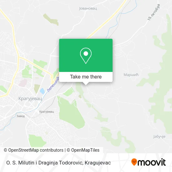 O. S. Milutin i Draginja Todorovic map