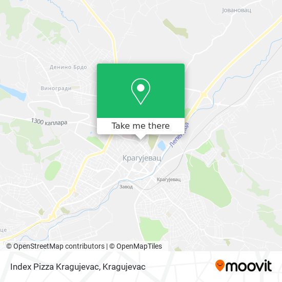 Index Pizza Kragujevac map