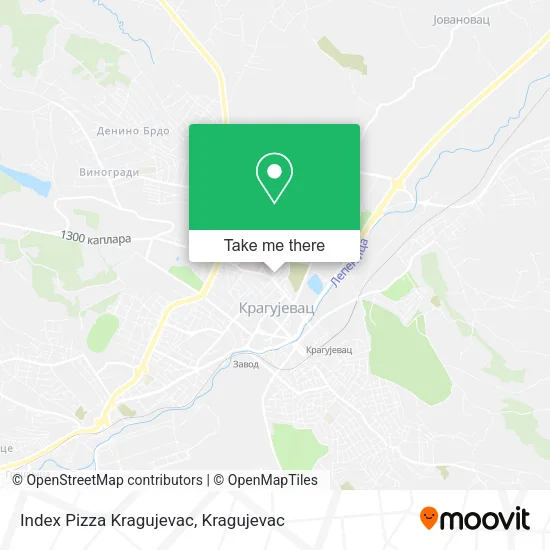 Index Pizza Kragujevac map