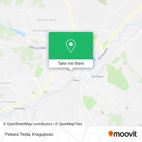 Pekara Tesla map