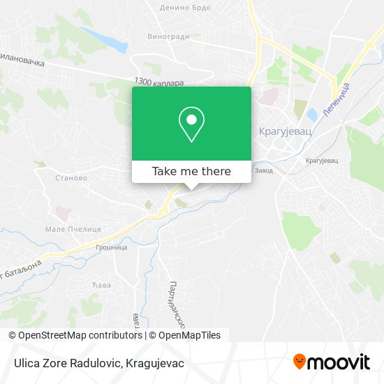 Ulica Zore Radulovic map