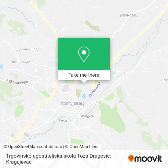 Trgovinsko ugostiteljska skola Toza Dragovic map