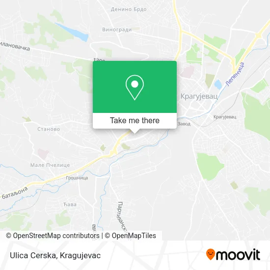 Ulica Cerska map