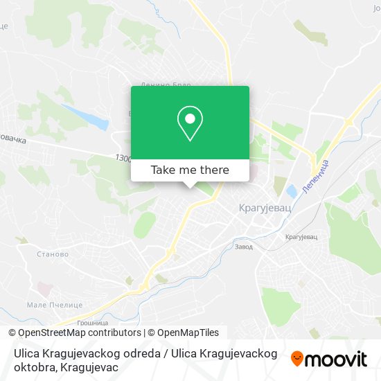 Ulica Kragujevackog odreda / Ulica Kragujevackog oktobra map