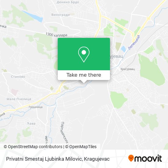 Privatni Smestaj Ljubinka Milovic map