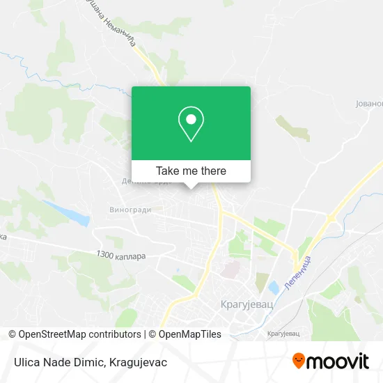 Ulica Nade Dimic map