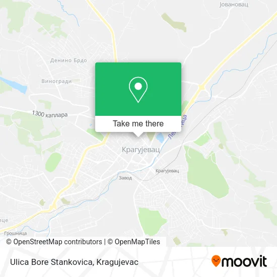 Ulica Bore Stankovica map