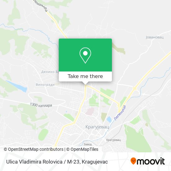 Ulica Vladimira Rolovica / M-23 map