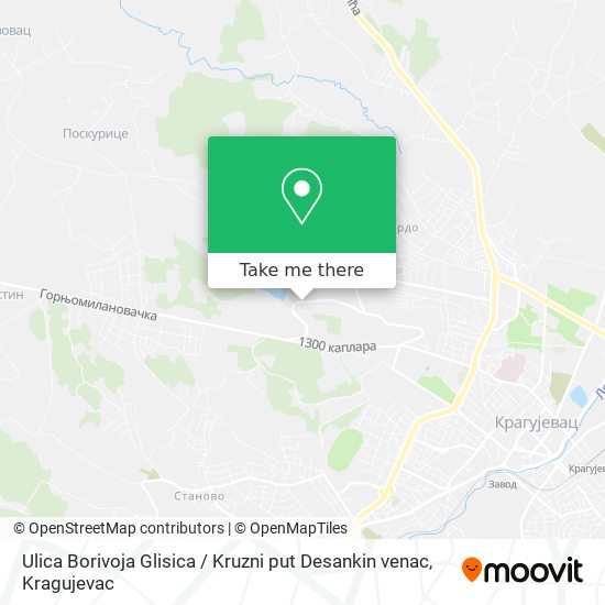 Ulica Borivoja Glisica / Kruzni put Desankin venac map