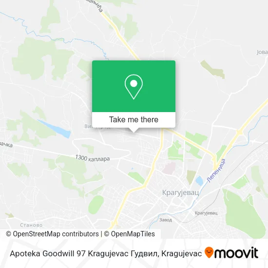 Apoteka Goodwill 97 Kragujevac Гудвил map