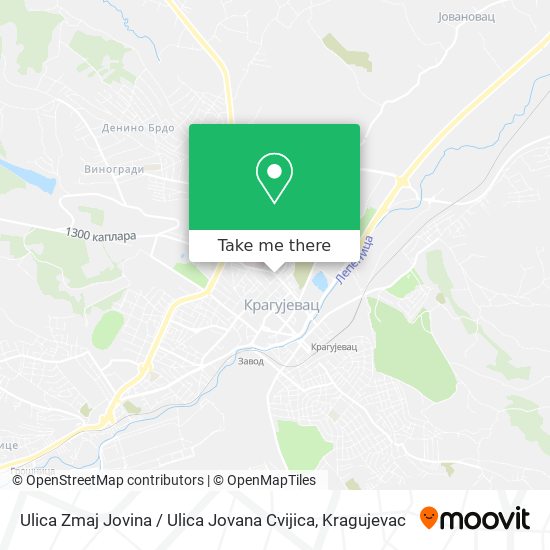 Ulica Zmaj Jovina / Ulica Jovana Cvijica map