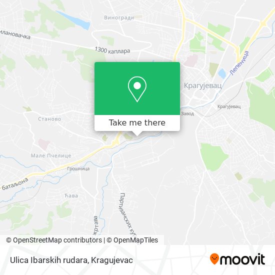 Ulica Ibarskih rudara map