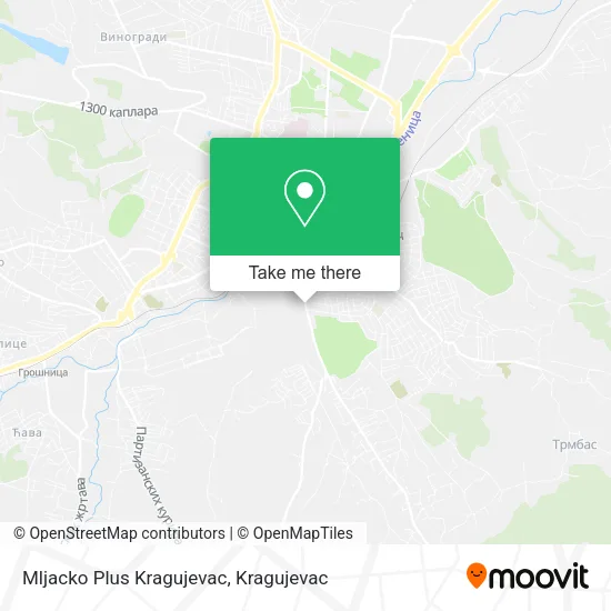 Mljacko Plus Kragujevac map