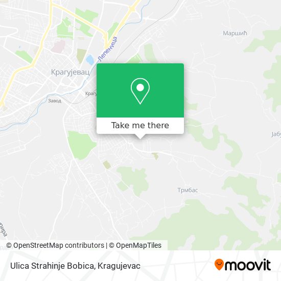 Ulica Strahinje Bobica map