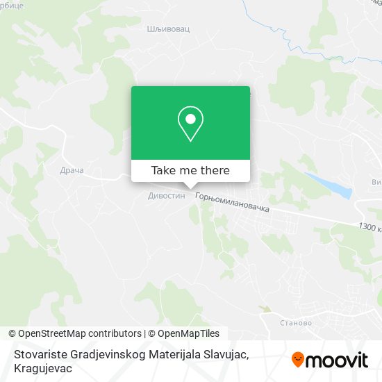 Stovariste Gradjevinskog Materijala Slavujac map