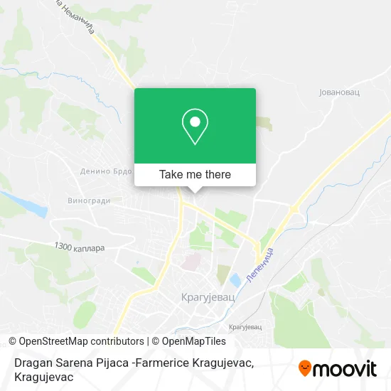 Dragan Sarena Pijaca -Farmerice Kragujevac map