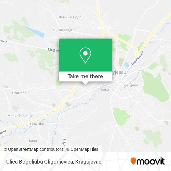 Ulica Bogoljuba Gligorijevica map