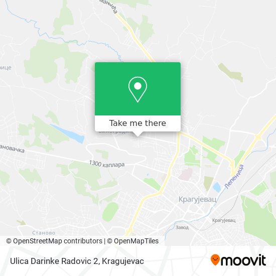 Ulica Darinke Radovic 2 map