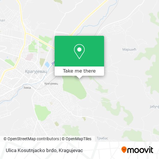 Ulica Kosutnjacko brdo map