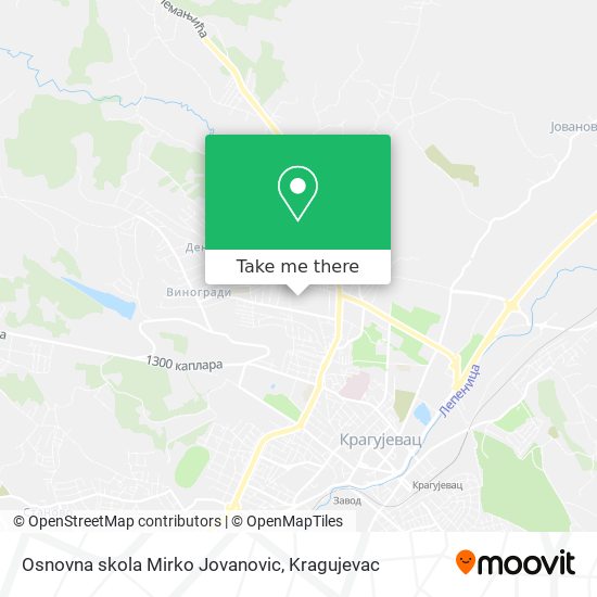 Osnovna skola Mirko Jovanovic map