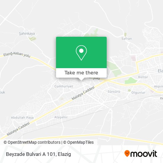 Beyzade Bulvari A 101 map