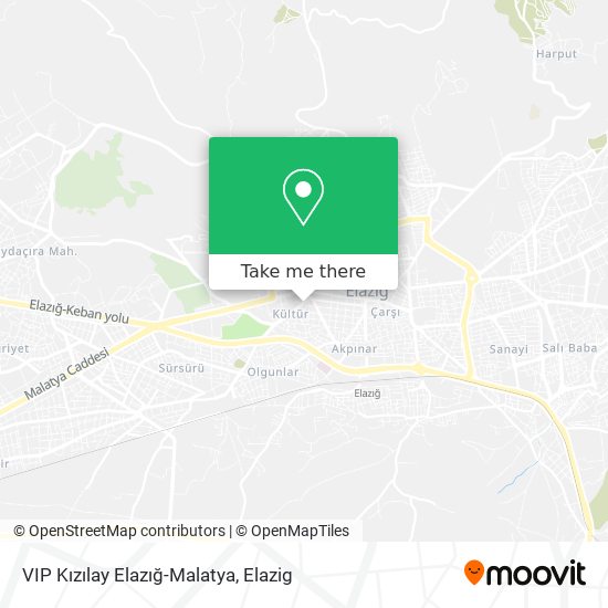 VIP Kızılay Elazığ-Malatya map