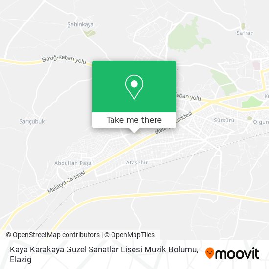 Kaya Karakaya Güzel Sanatlar Lisesi Müzik Bölümü map